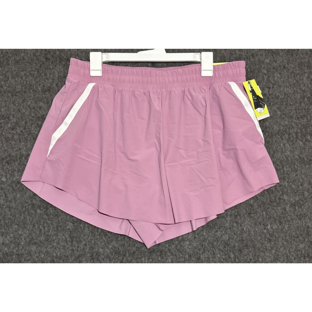 All On Motion Women's Shorts Woven High Rose 3" Inseam Pink Large